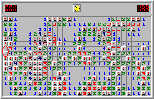 This is how you can get stuck in Minesweeper.